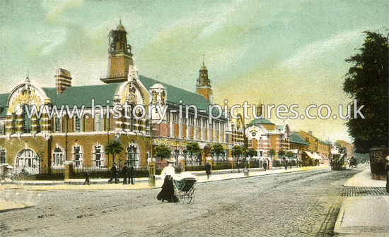 Romford Road and Institute, Stratford, London. c.1906
